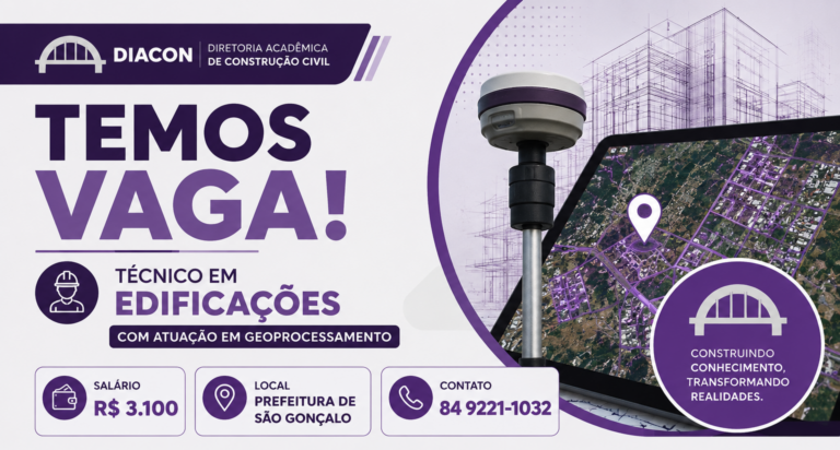 🎯 Oportunidade para Técnicos em Edificações – Geoprocessamento